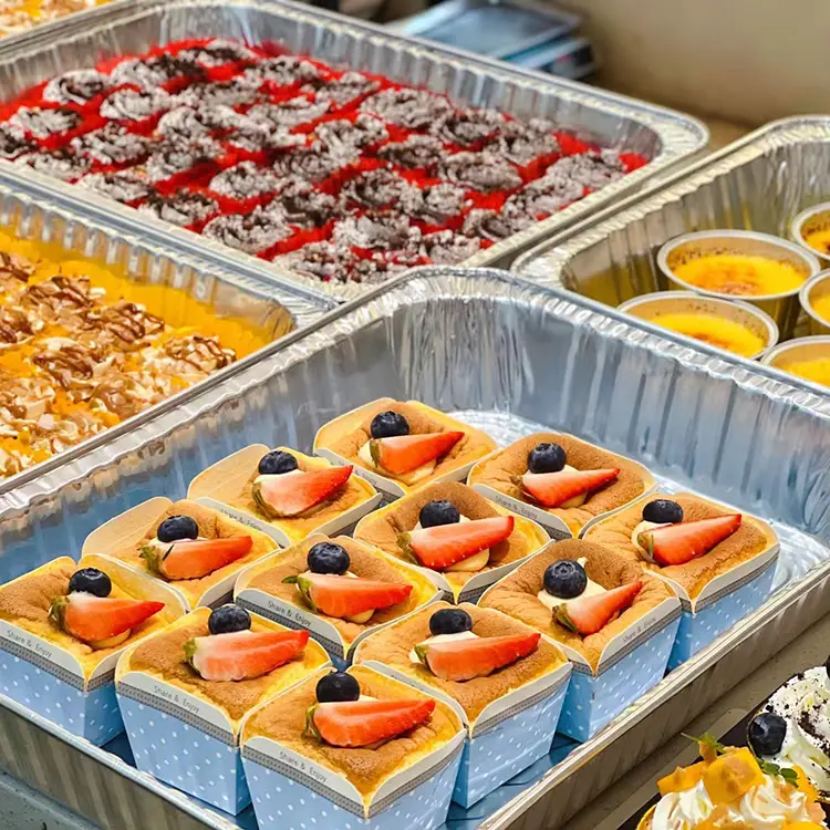 বড়-ক্ষমতা সম্পন্ন টেক আউট বেকিং ট্রে সিলভার অ্যালুমিনিয়াম ফয়েল পাত্রে