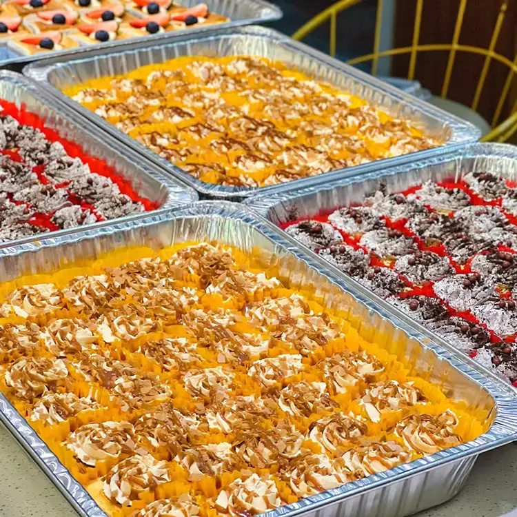 বড়-ক্ষমতা সম্পন্ন টেক আউট বেকিং ট্রে সিলভার অ্যালুমিনিয়াম ফয়েল পাত্রে