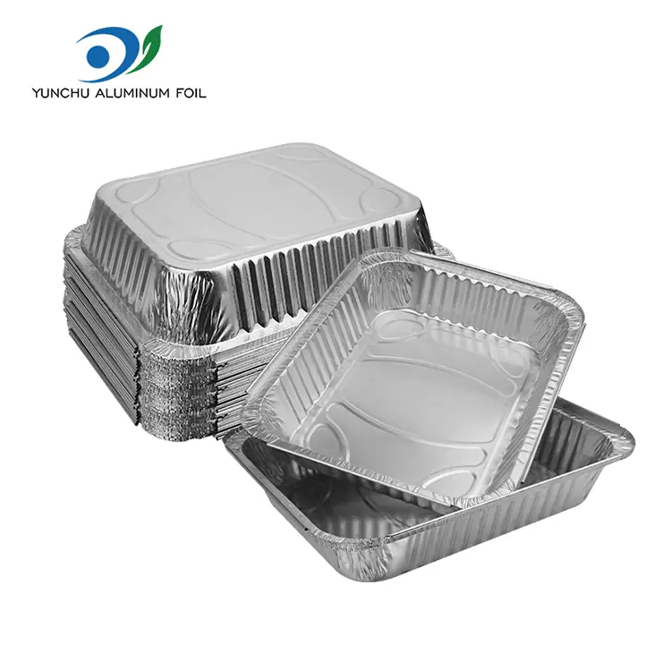 বড়-ক্ষমতা সম্পন্ন বারবিকিউ প্লেট সিলভার অ্যালুমিনিয়াম ফয়েল পাত্রে বড়-ক্ষমতা সম্পন্ন বারবিকিউ প্লেট সিলভার অ্যালুমিনিয়াম ফয়েল পাত্রে