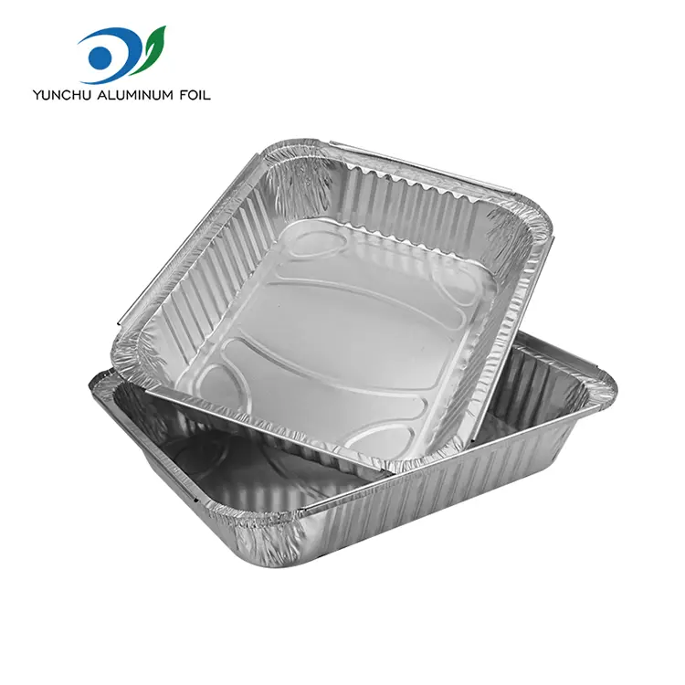 বড়-ক্ষমতা সম্পন্ন বারবিকিউ প্লেট সিলভার অ্যালুমিনিয়াম ফয়েল পাত্রে