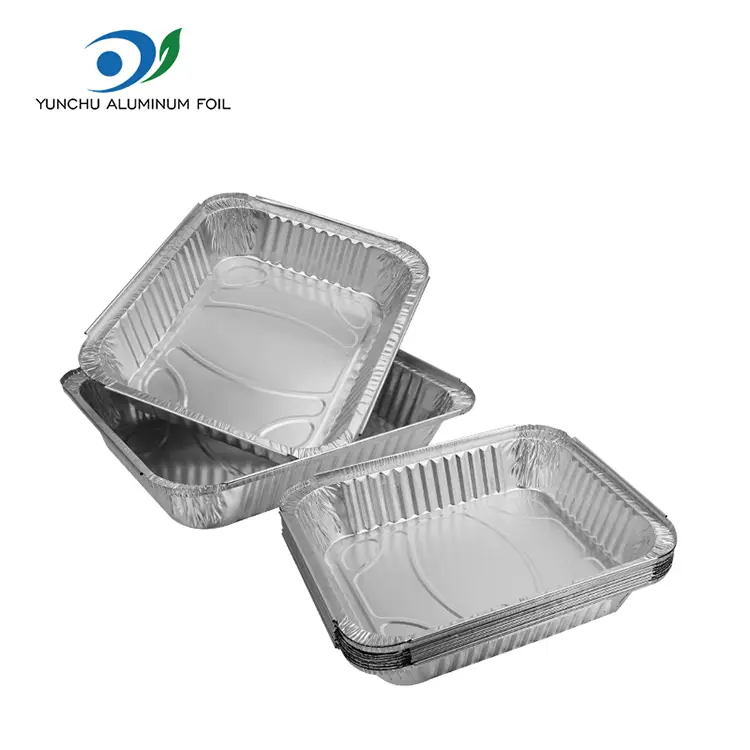 বড়-ক্ষমতা সম্পন্ন বারবিকিউ প্লেট সিলভার অ্যালুমিনিয়াম ফয়েল পাত্রে