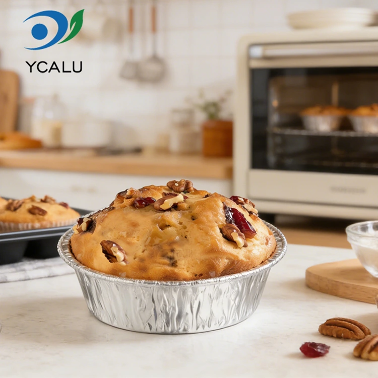 নিষ্পত্তিযোগ্য বেকিং এয়ার ফ্রায়ার সিলভার অ্যালুমিনিয়াম ফয়েল খাদ্য পাত্রে