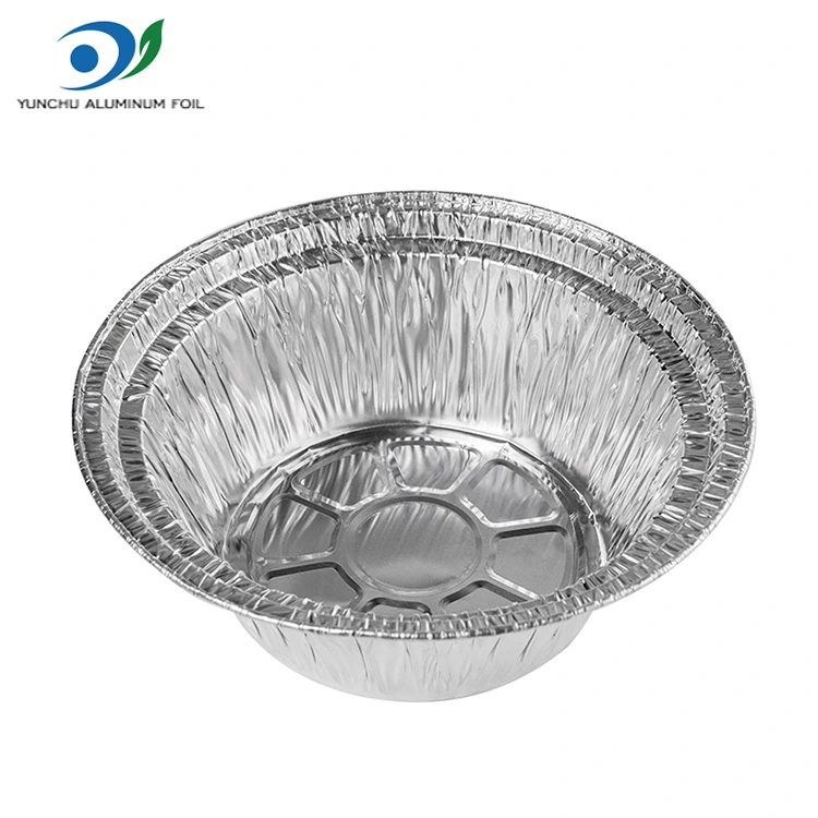ডিসপোজেবল গ্র্যাচিন টেকওয়ে সিলভার অ্যালুমিনিয়াম ফয়েল পাত্রে