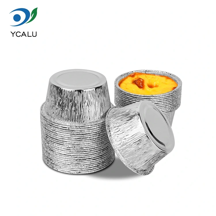 নিষ্পত্তিযোগ্য বৃত্তাকার কেক ট্রে সিলভার অ্যালুমিনিয়াম ফয়েল পাত্রে নিষ্পত্তিযোগ্য বৃত্তাকার কেক ট্রে সিলভার অ্যালুমিনিয়াম ফয়েল পাত্রে