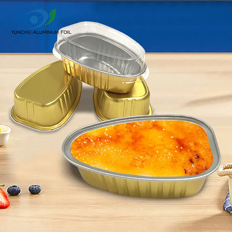 ডিসপোজেবল বিশেষ আকারের রঙ স্মুথওয়াল অ্যালুমিনিয়াম ফয়েল পাত্রে