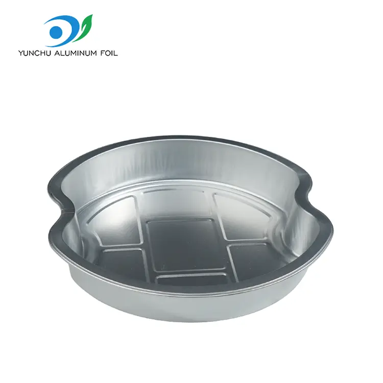 ডিসপোজেবল টায়ার্ড টেকওয়েস রাউন্ড অ্যালুমিনিয়াম ফয়েল পাত্রে
