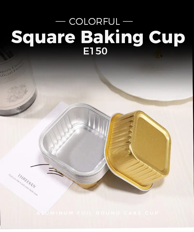 Square Baking Smoothwall Aluminum Foil Containers