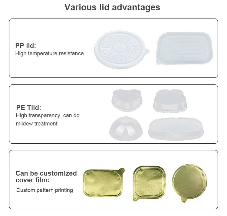 Round dessert baking cups Smoothwall Aluminum Foil Containers