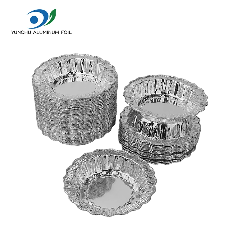 জরি বৃত্তাকার বেকিং কেক সিলভার অ্যালুমিনিয়াম ফয়েল পাত্রে