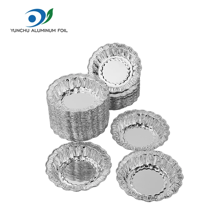 জরি বৃত্তাকার বেকিং কেক সিলভার অ্যালুমিনিয়াম ফয়েল পাত্রে