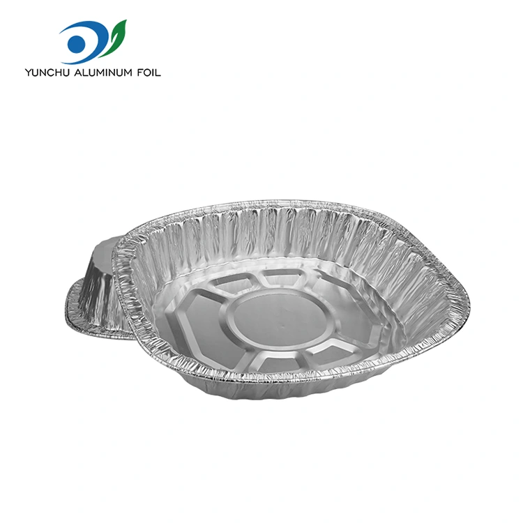 বড় ক্ষমতা গ্রিলড চিকেন গ্রিল্ড সিলভার অ্যালুমিনিয়াম ফয়েল পাত্রে