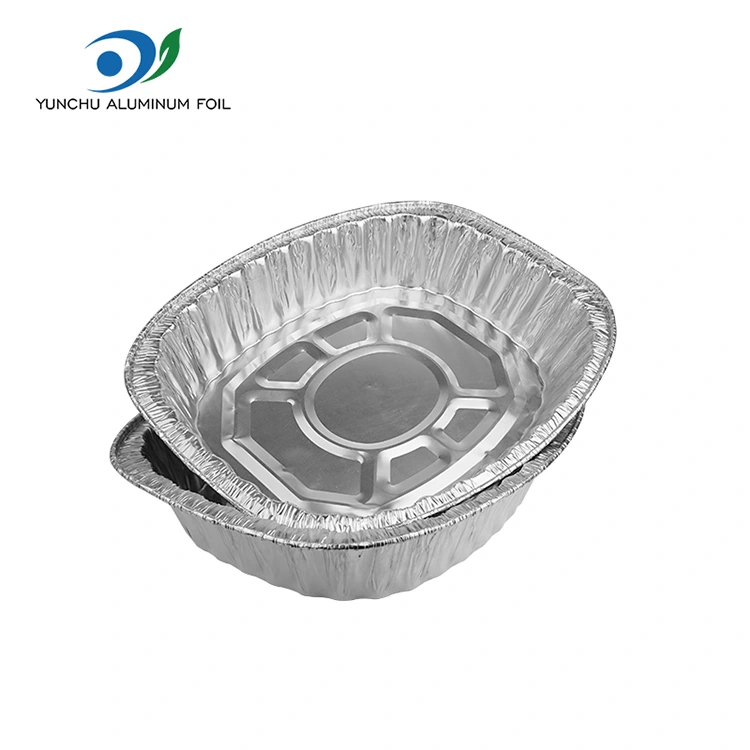 বড় ক্ষমতা গ্রিলড চিকেন গ্রিল্ড সিলভার অ্যালুমিনিয়াম ফয়েল পাত্রে