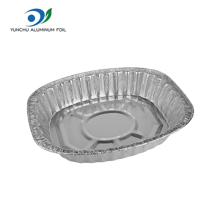 বড় ক্ষমতা গ্রিলড চিকেন গ্রিল্ড সিলভার অ্যালুমিনিয়াম ফয়েল পাত্রে