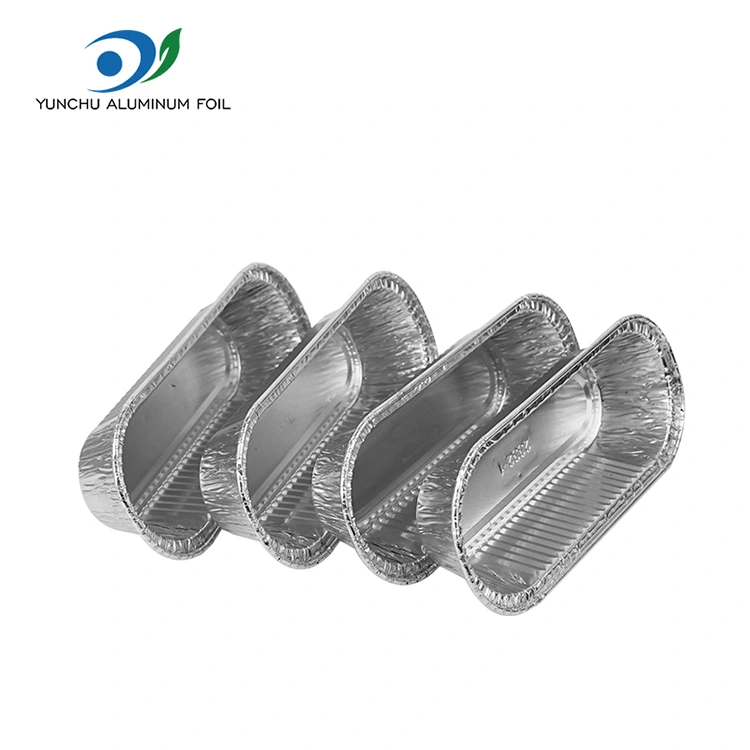 ওভাল এয়ার ফ্রায়ার বেকিং সিলভার অ্যালুমিনিয়াম ফয়েল পাত্রে