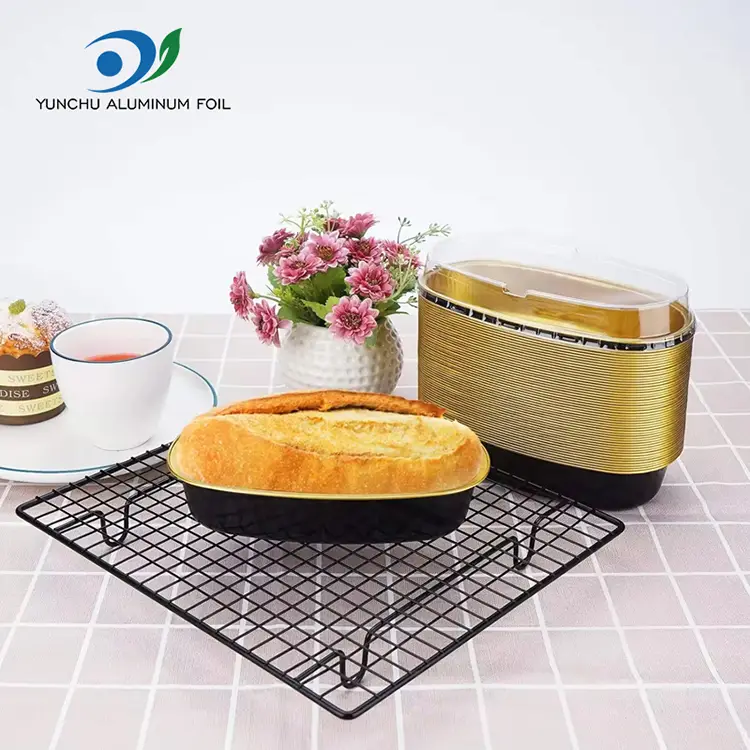 ডিম্বাকৃতি রঙ স্মুথওয়াল অ্যালুমিনিয়াম ফয়েল পাত্রে