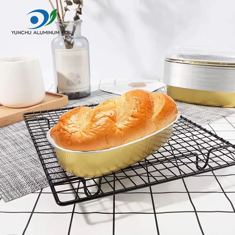 ডিম্বাকৃতি রঙ স্মুথওয়াল অ্যালুমিনিয়াম ফয়েল পাত্রে