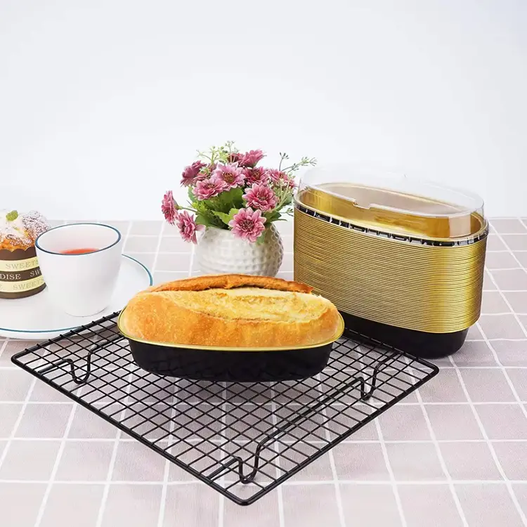 ডিম্বাকৃতি রঙ স্মুথওয়াল অ্যালুমিনিয়াম ফয়েল পাত্রে