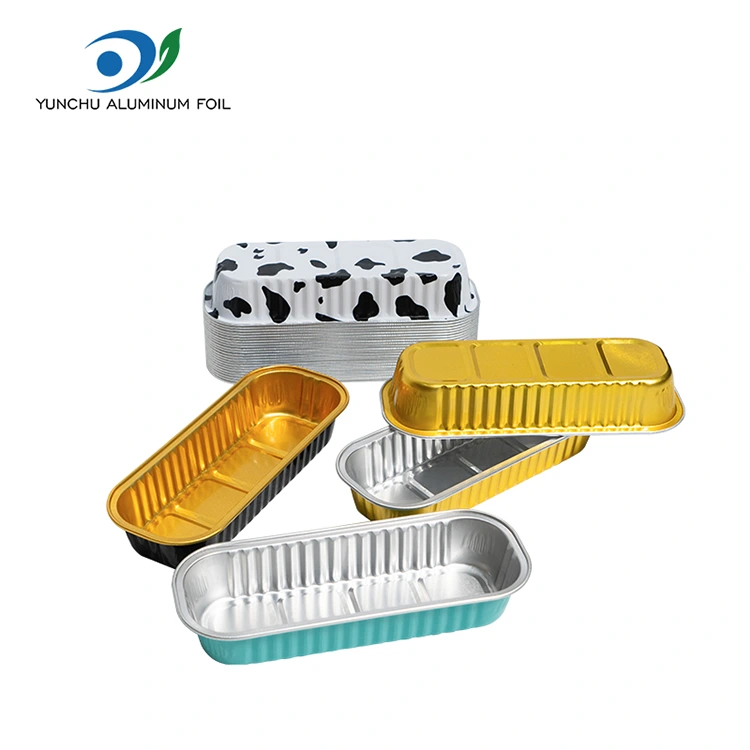 আয়তক্ষেত্রাকার বেকিং কেক স্মুথওয়াল অ্যালুমিনিয়াম ফয়েল পাত্রে আয়তক্ষেত্রাকার বেকিং কেক স্মুথওয়াল অ্যালুমিনিয়াম ফয়েল পাত্রে
