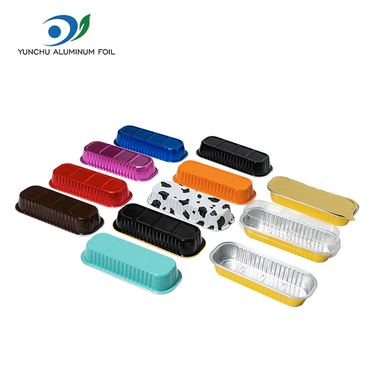 আয়তক্ষেত্রাকার বেকিং কেক স্মুথওয়াল অ্যালুমিনিয়াম ফয়েল পাত্রে