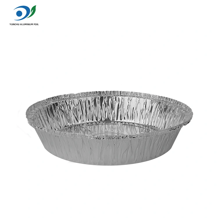 রাউন্ড এয়ার ফ্রায়ার হট পট সিলভার অ্যালুমিনিয়াম ফয়েল খাবারের ধারক রাউন্ড এয়ার ফ্রায়ার হট পট সিলভার অ্যালুমিনিয়াম ফয়েল খাবারের ধারক