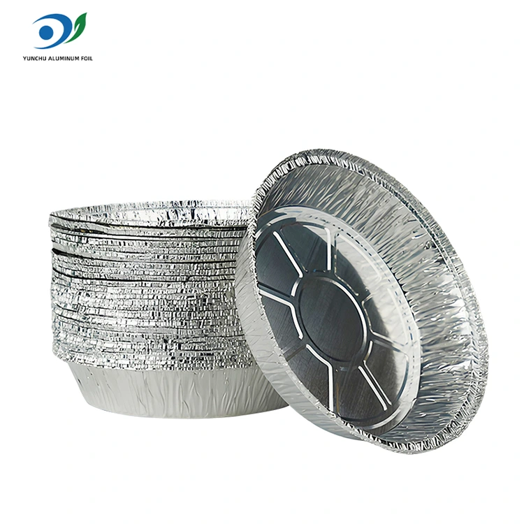 রাউন্ড এয়ার ফ্রায়ার হট পট সিলভার অ্যালুমিনিয়াম ফয়েল খাবারের ধারক