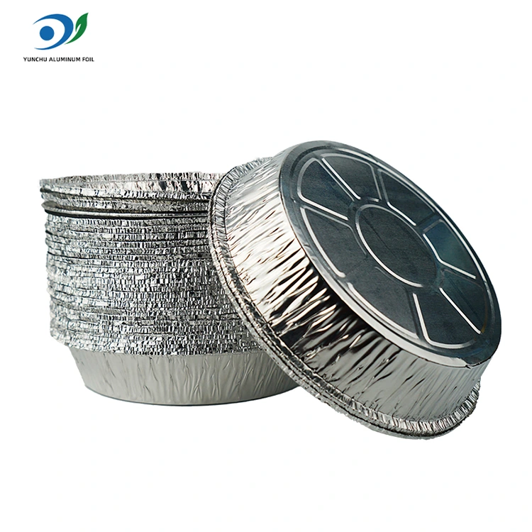 রাউন্ড এয়ার ফ্রায়ার হট পট সিলভার অ্যালুমিনিয়াম ফয়েল খাবারের ধারক