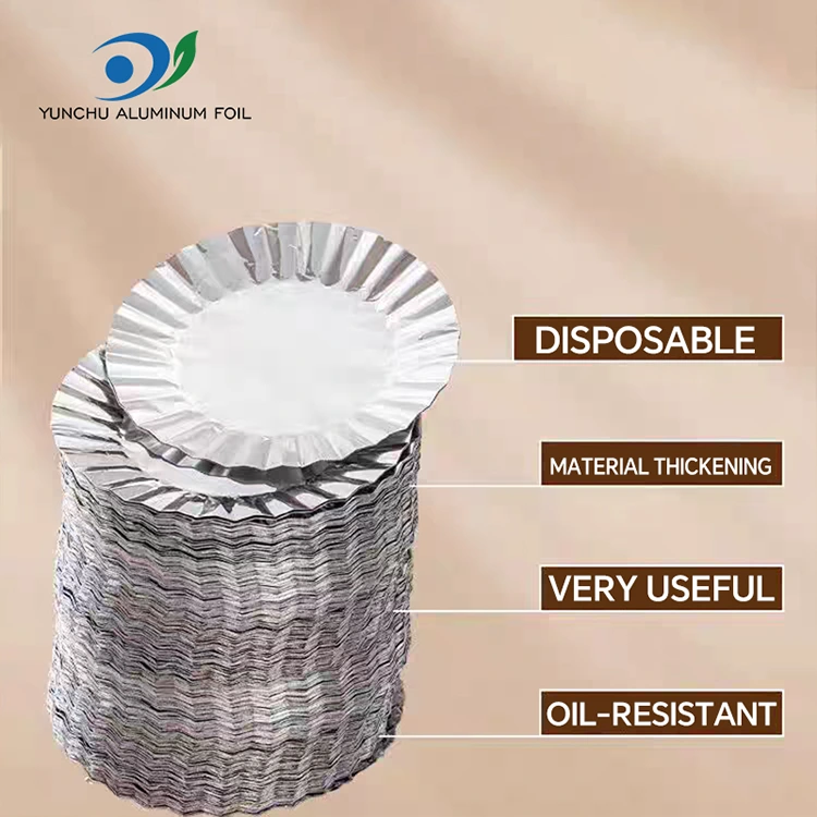 সিলভার অ্যালুমিনিয়াম ফয়েল খাবারের ধারক সহ রাউন্ড বেকিং কেক টিন