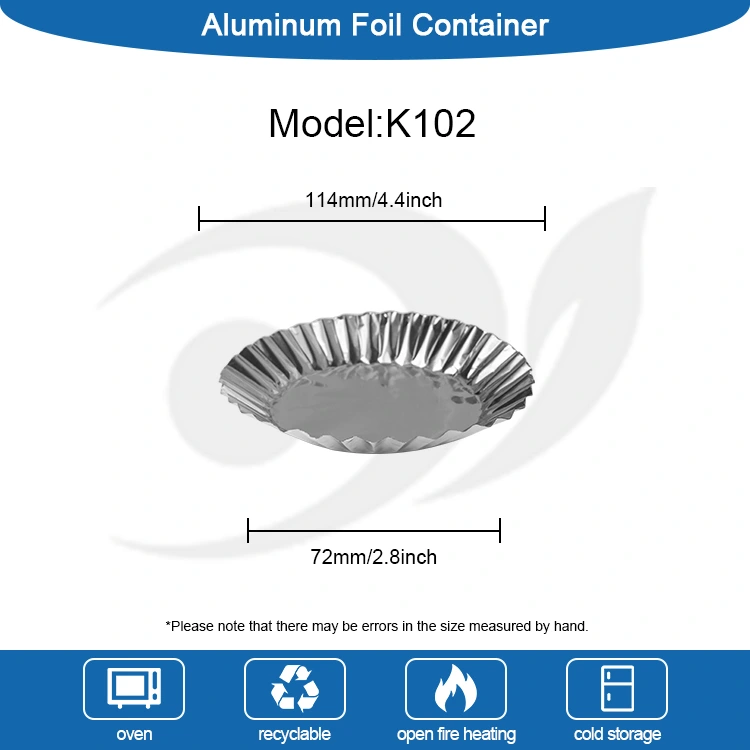 সিলভার অ্যালুমিনিয়াম ফয়েল খাবারের ধারক সহ রাউন্ড বেকিং কেক টিন