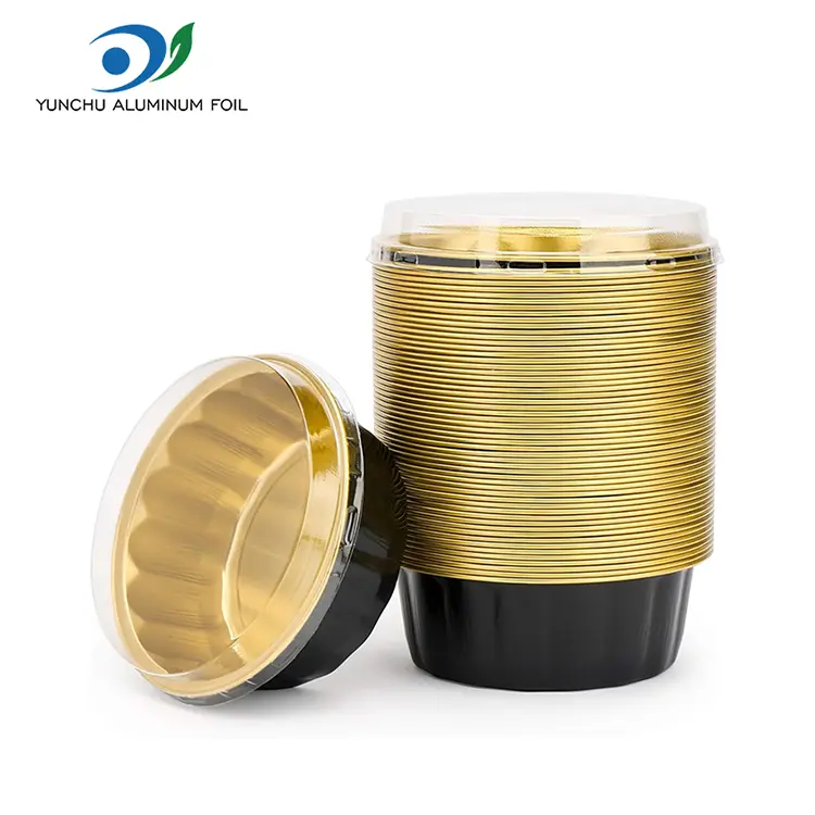 মিষ্টান্ন স্মুথওয়াল অ্যালুমিনিয়াম ফয়েল ধারকগুলির জন্য রাউন্ড বাটি