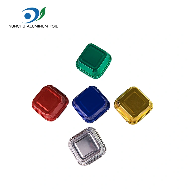 স্কোয়ার বেকিং ওভেন সিলভার অ্যালুমিনিয়াম ফয়েল পাত্রে